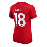 Dres Liverpool Cody Gakpo #18 Domáci pre Ženy 2023-24 Krátky Rukáv